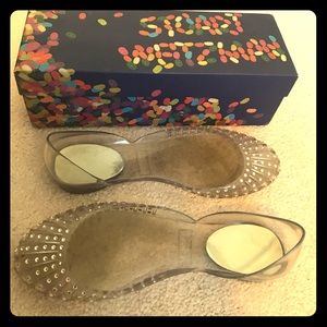 Stuart Weitzman jelly shoes- clear